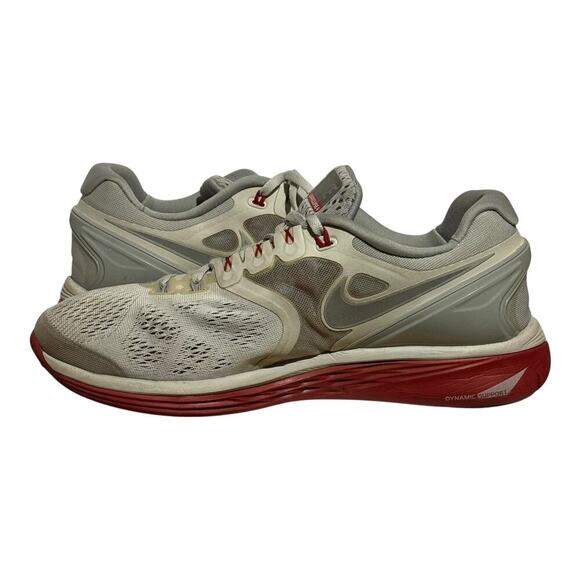 Nike LunarEclipse+ 4 Running Shoes Men's 11.5 White Red Lunarlon Trainers - Picture 6 of 8